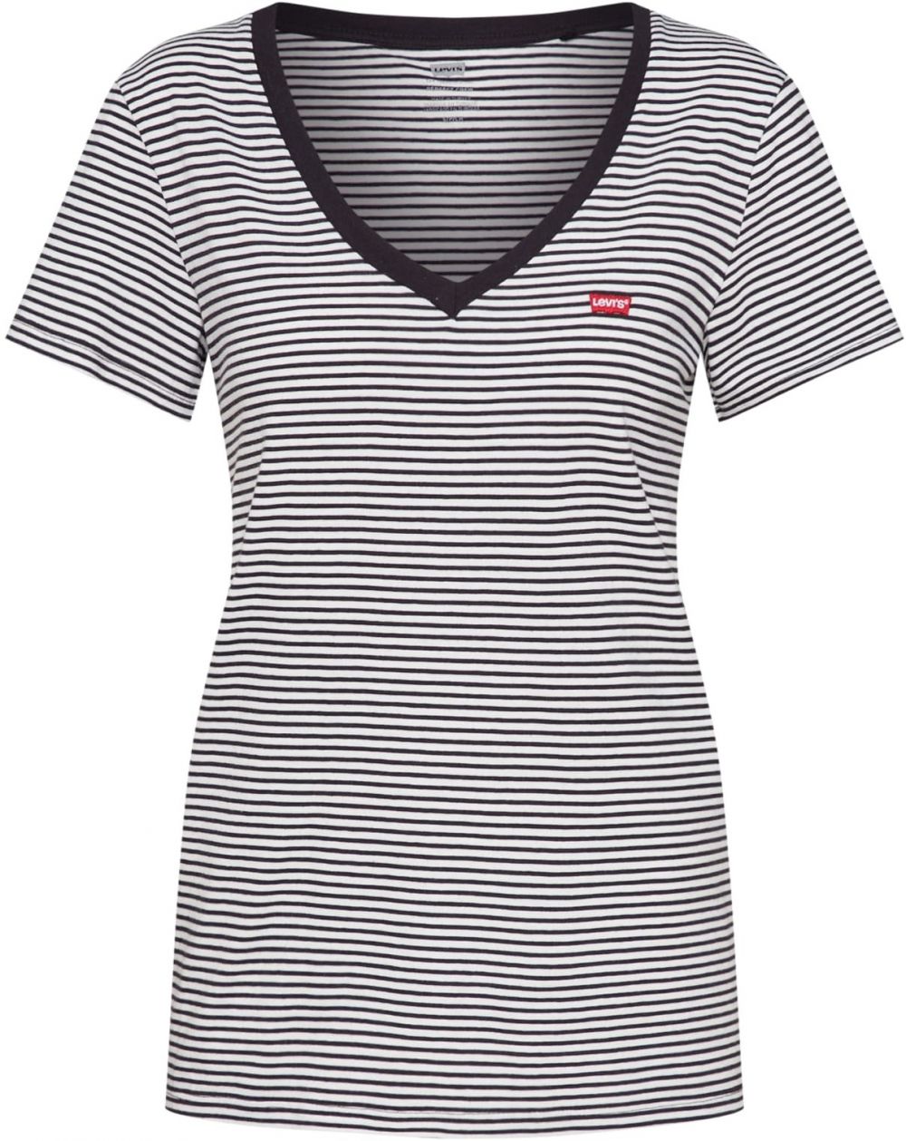 LEVI'S ® Tričko 'Perfect V-Neck Tee'  tmavosivá / biela