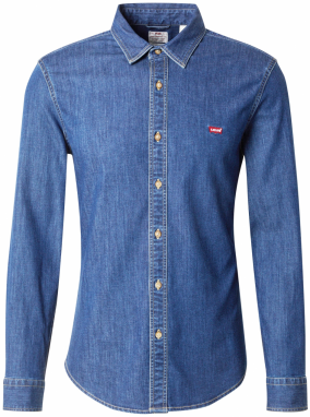 LEVI'S ® Košeľa 'Battery Housemark Slim Fit Shirt'  modrá denim / červená