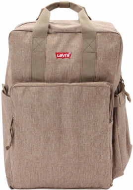 LEVI'S ® Batoh 'Large L-Pack Backpack'  sivá / krvavo červená / biela