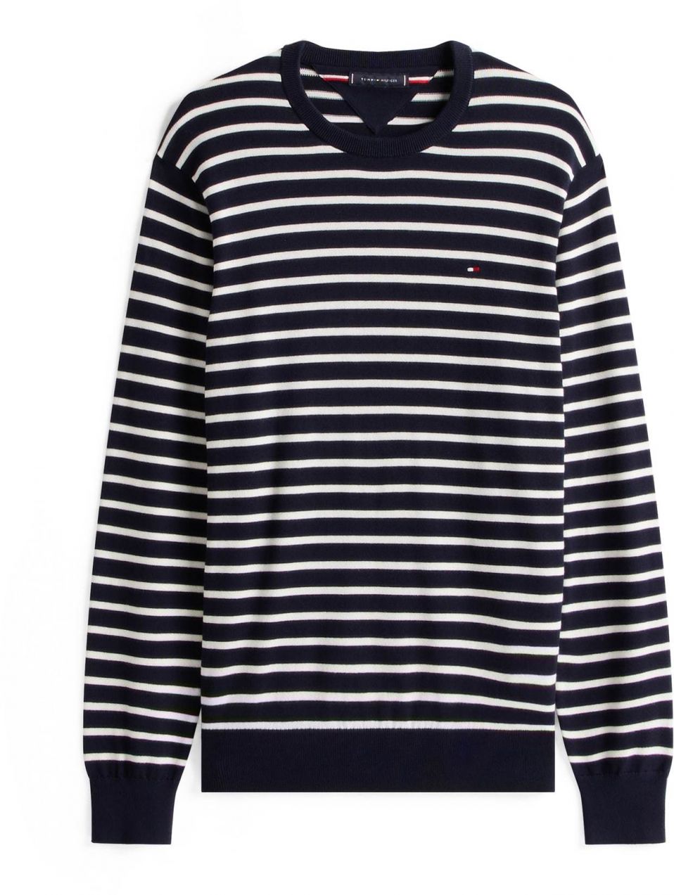 TOMMY HILFIGER Sveter 'ESSENTIAL'  námornícka modrá / červená / biela