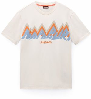 NAPAPIJRI Tričko 'S-Fiemme'  krémová / svetlomodrá / sivobéžová / oranžová