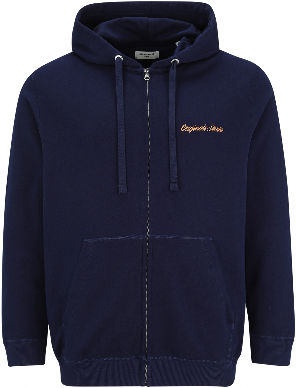 JACK & JONES Tepláková bunda 'JORNORREBRO'  námornícka modrá / karí