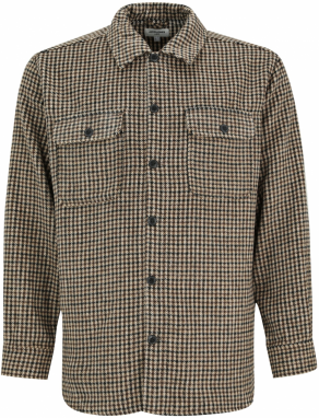 Jack & Jones Plus Košeľa 'JJEBradley Ollie'  hnedá / čierna