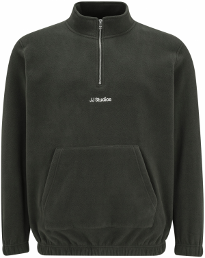 Jack & Jones Plus Sveter 'JJSOHO'  jedľová / biela