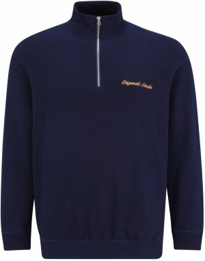 Jack & Jones Plus Mikina 'JORNORREBRO'  námornícka modrá / medová