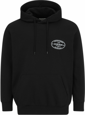 Jack & Jones Plus Mikina 'JORYORK'  striebornosivá / čierna