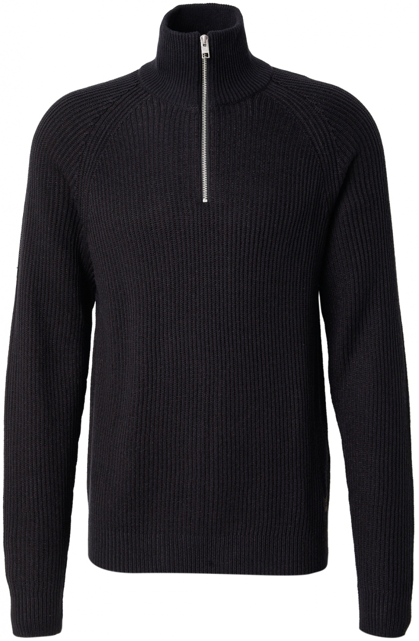 JACK & JONES Sveter 'JJPANNEL'  čierna