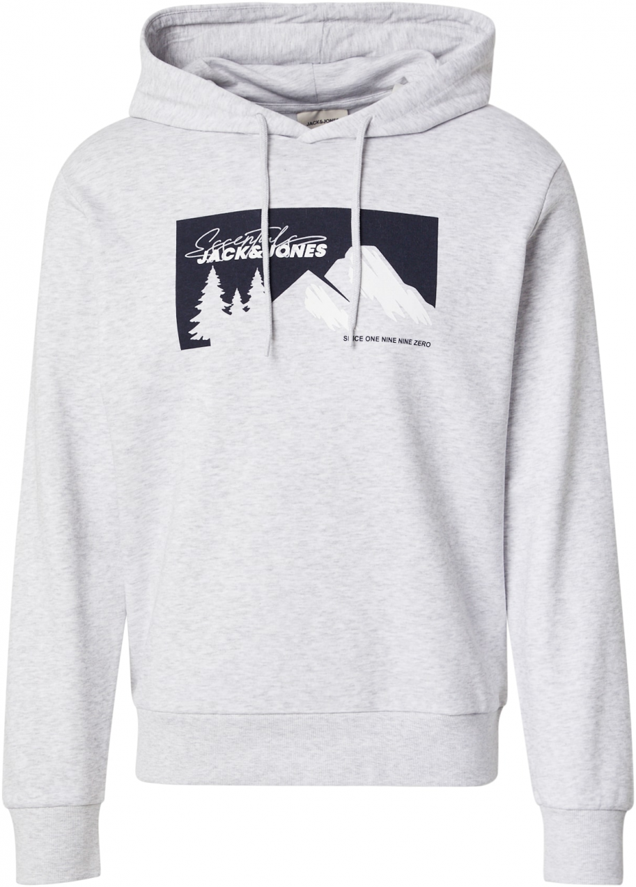 JACK & JONES Mikina 'JJSUN'  čierna / biela / biela melírovaná