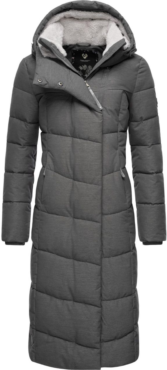 Ragwear Zimný kabát 'Pavla'  tmavosivá / biela