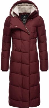 Ragwear Zimný kabát 'Pavla'  vínovo červená / biela