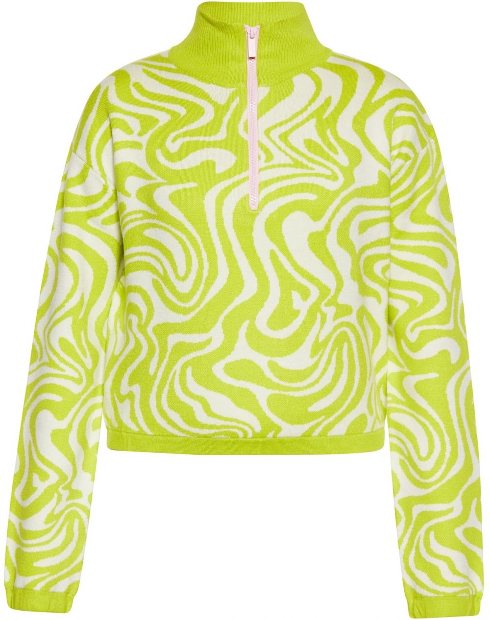 swirly Sveter  jablková / prírodná biela