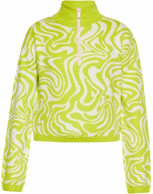swirly Sveter  jablková / prírodná biela