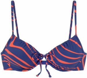 BUFFALO Bikinový top 'Dune'  modrá / oranžová