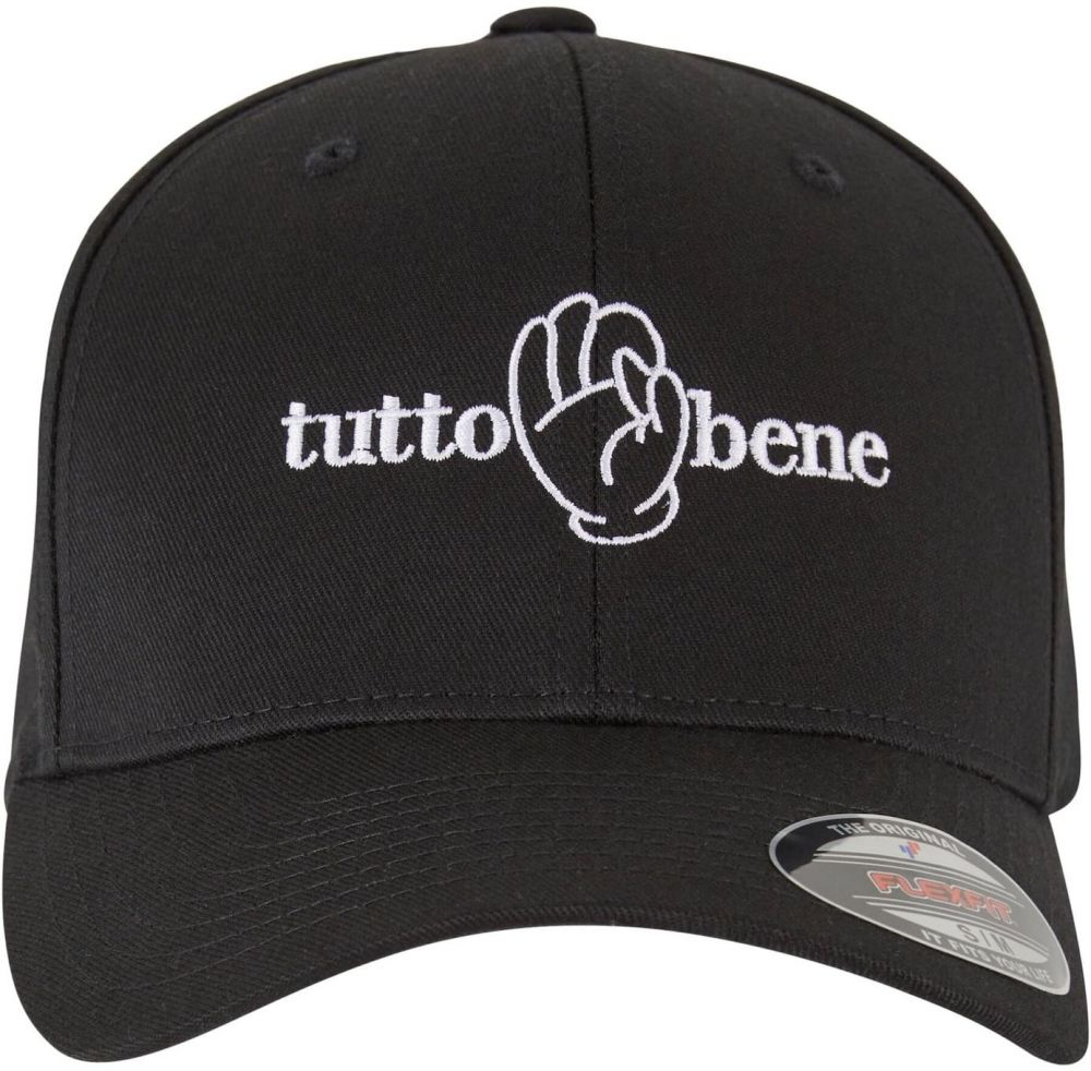 Mister Tee Čiapka 'Tutto Bene'  čierna / biela