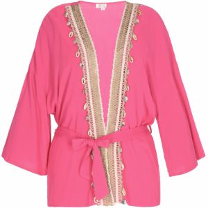 IZIA Kimono  zlatá / ružová