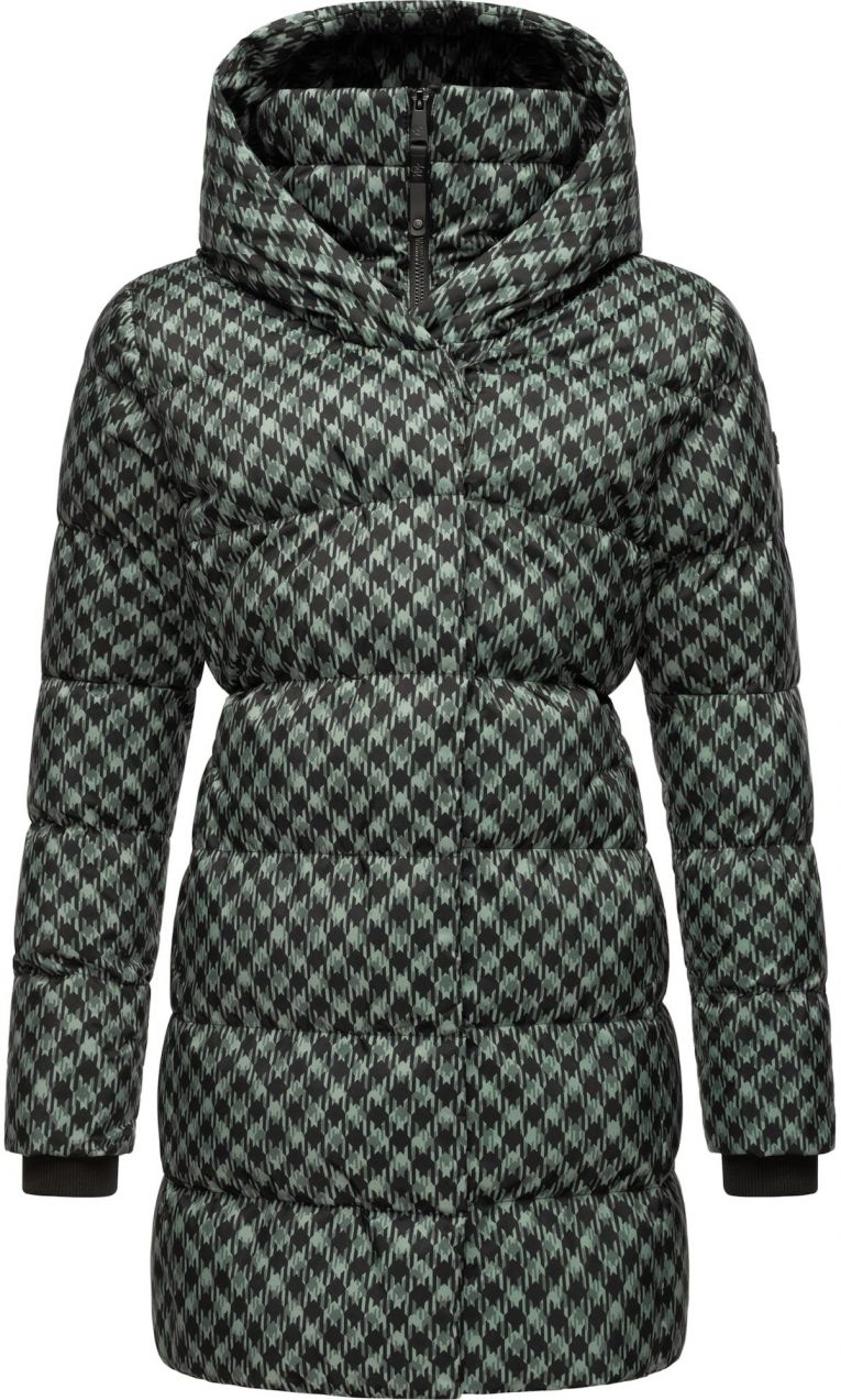Ragwear Zimný kabát 'Niara'  pastelovo zelená / čierna