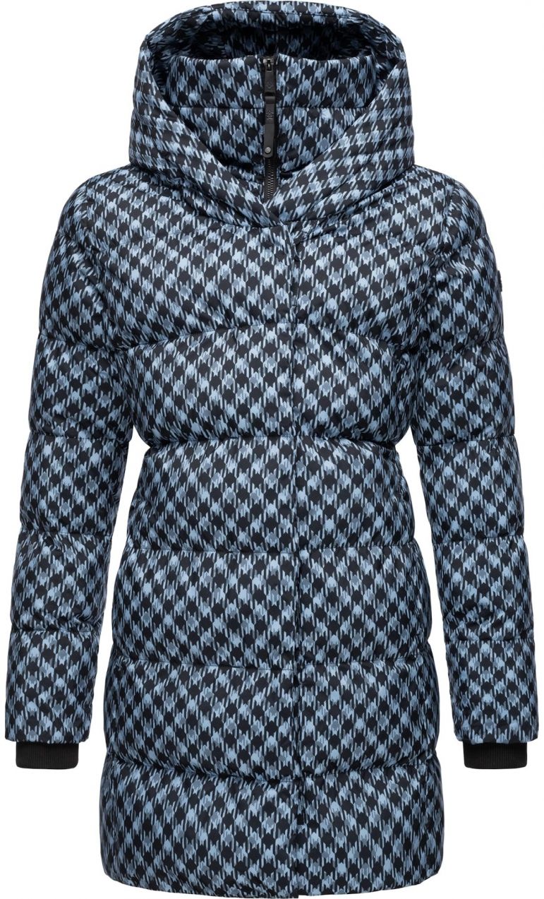 Ragwear Zimný kabát 'Niara'  modrosivá / svetlomodrá / čierna