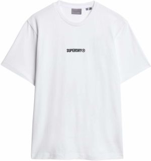Superdry Tričko  čierna / biela