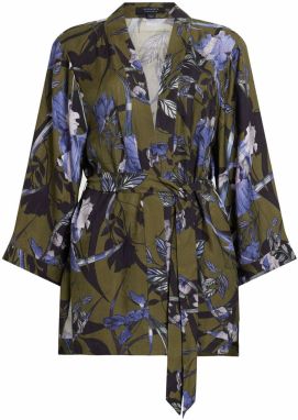 AllSaints Kimono 'CARINA'  modrá / tmavozelená / čierna / biela