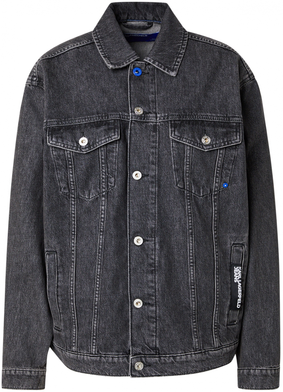 KARL LAGERFELD JEANS Prechodná bunda  modrá / vodová / čierna