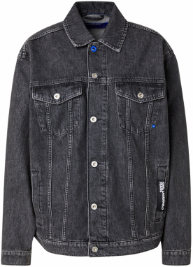 KARL LAGERFELD JEANS Prechodná bunda  modrá / vodová / čierna