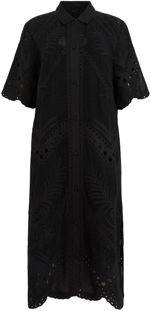 AllSaints Košeľové šaty 'MERIA'  čierna
