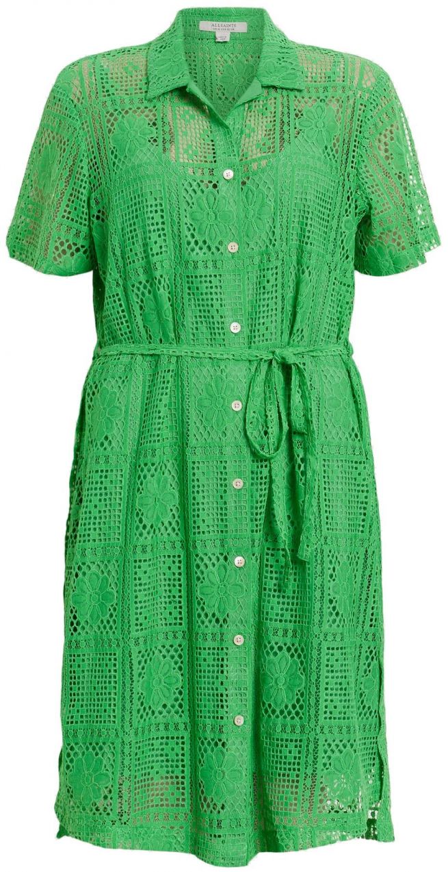 AllSaints Košeľové šaty 'ATHEA'  limetová