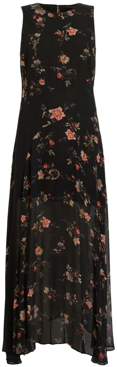 AllSaints Šaty 'JULES'  modrosivá / kaki / purpurová / čierna