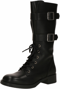 STEVE MADDEN Šnurovacie čižmy 'Zoey'  čierna