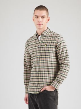 Lyle & Scott Košeľa  béžová / žltá / zelená / čierna