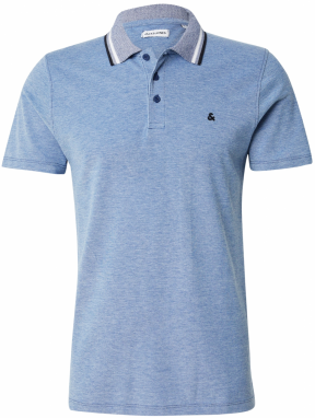 JACK & JONES Tričko 'JWHPAULOS'  tmavomodrá / modrá melírovaná