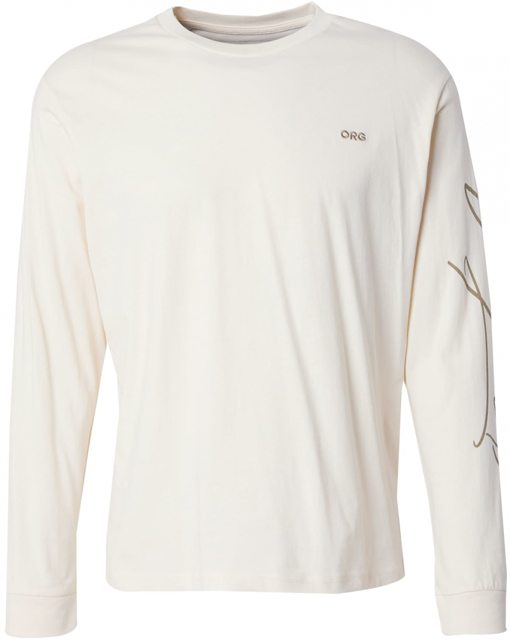 JACK & JONES Tričko 'JORSIGNATURE'  mokka / biela ako vlna