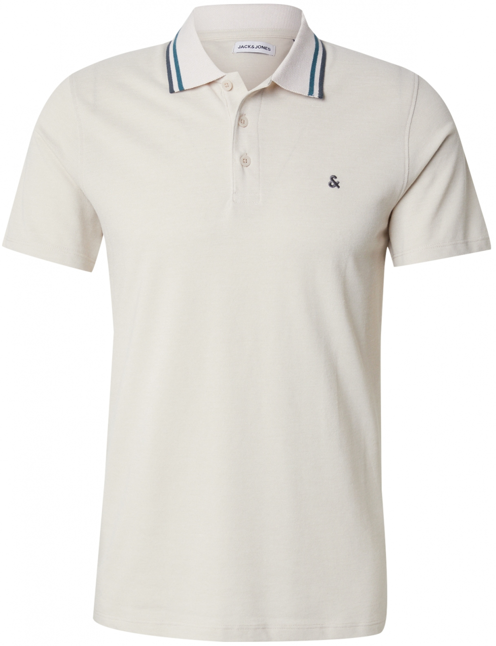 JACK & JONES Tričko 'JWHPAULOS'  krémová / zafírová