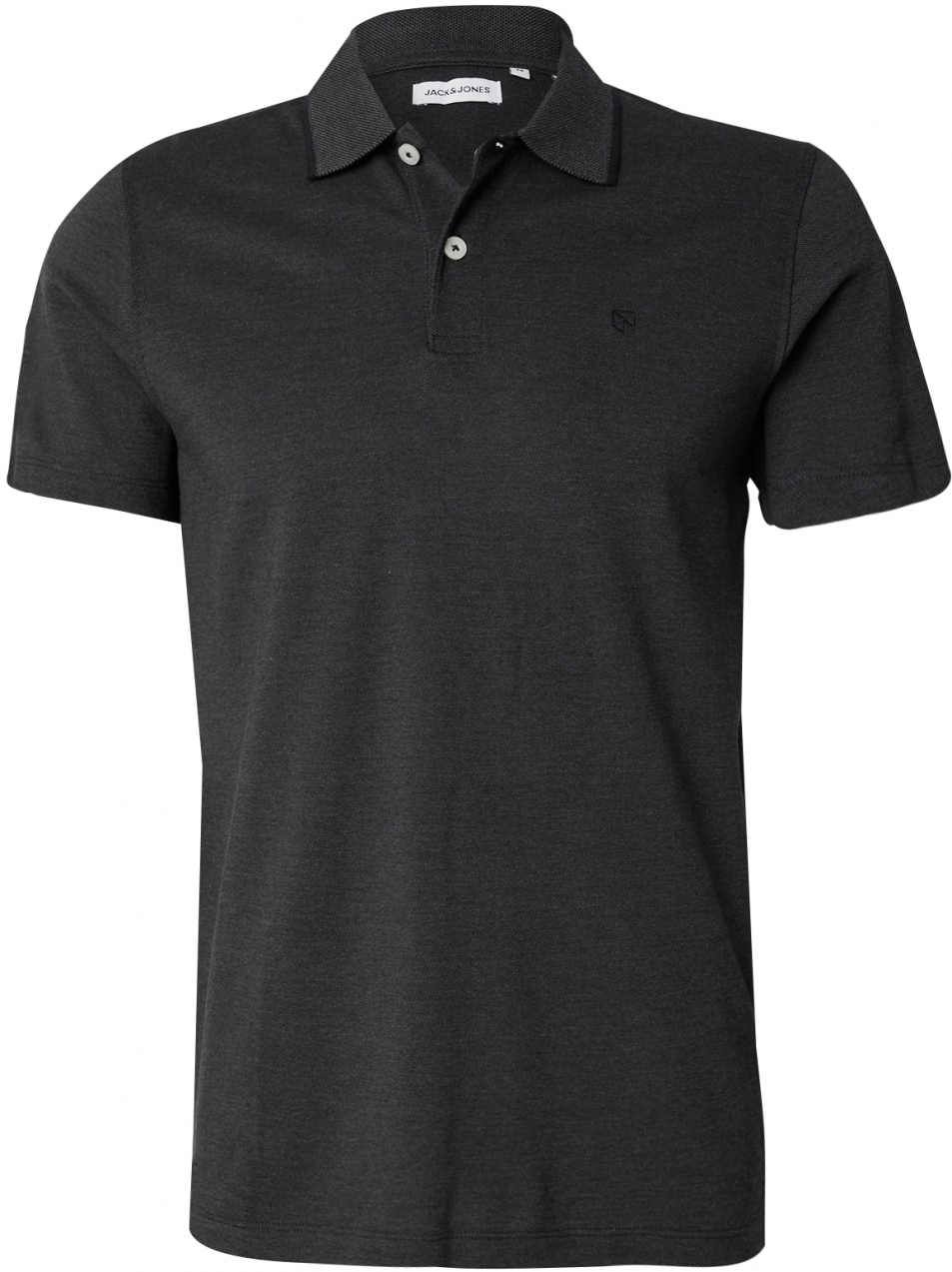 JACK & JONES Tričko 'JWHPAULOS'  tmavosivá / čierna