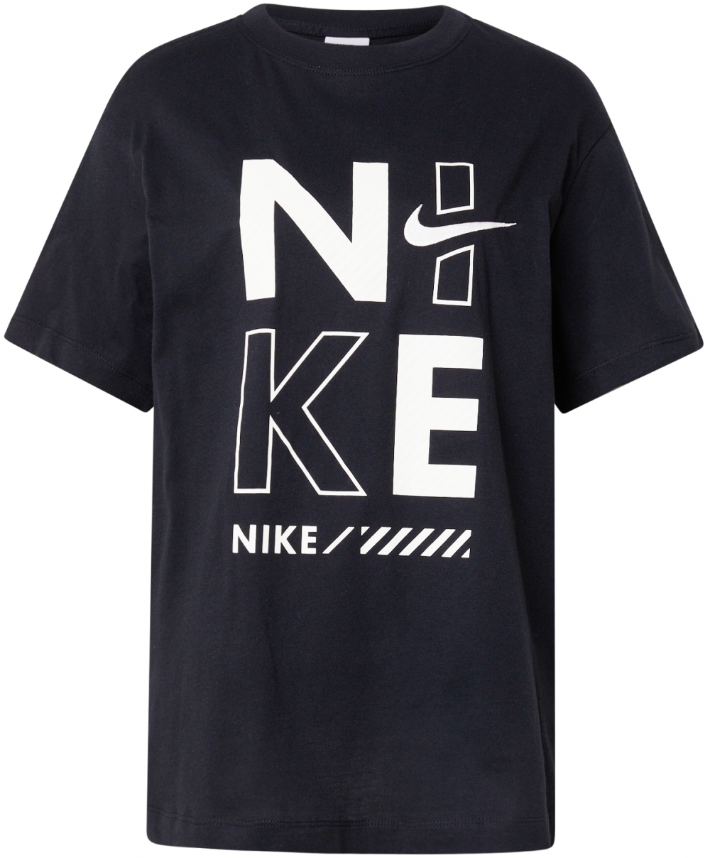Nike Sportswear Tričko  čierna / biela