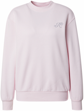 Juicy Couture Mikina 'Dach Brooke'  pastelovo ružová / strieborná