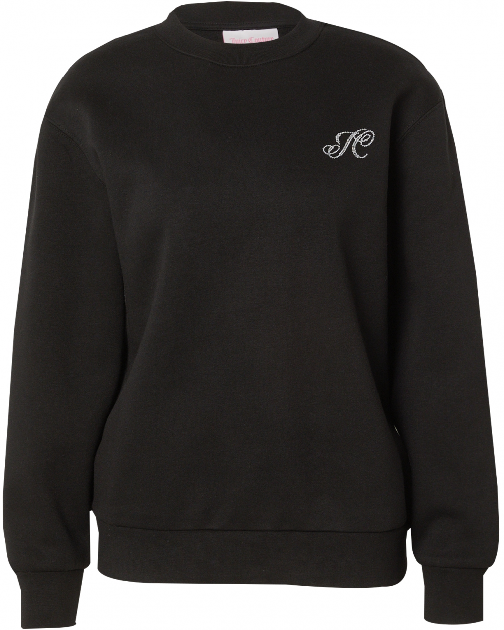 Juicy Couture Mikina 'Dach Brooke'  čierna / strieborná