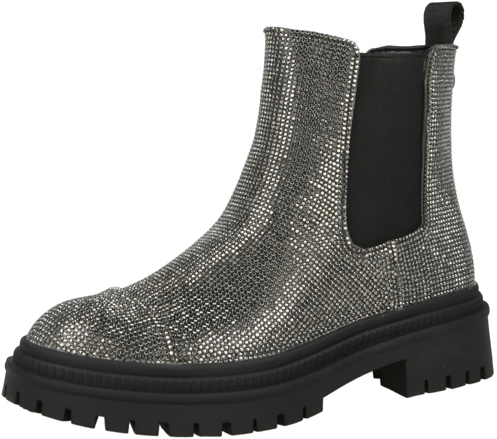 STEVE MADDEN Chelsea čižmy 'Moonlit'  čierna / strieborná