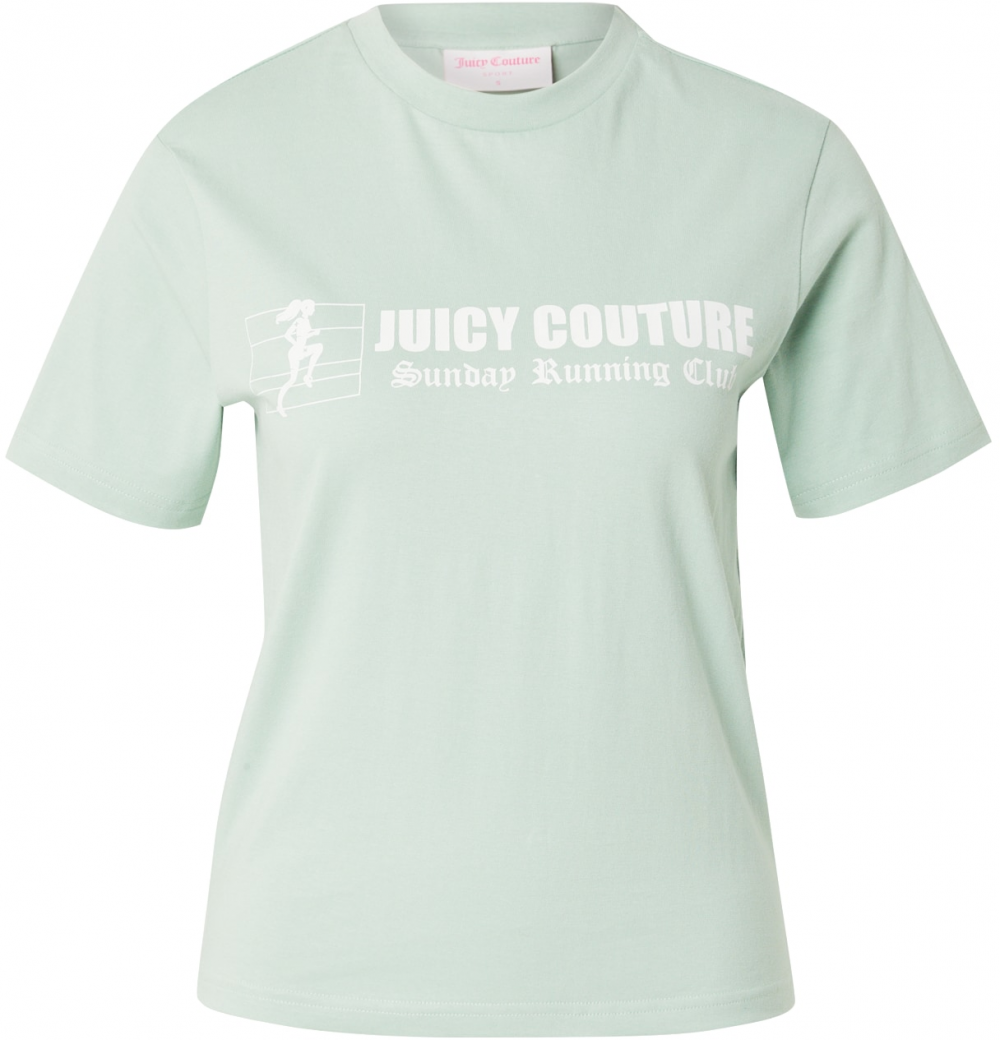 Juicy Couture Tričko 'The Runner'  svetlozelená / biela