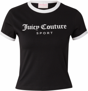 Juicy Couture Tričko 'Ringer'  čierna / biela
