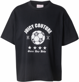 Juicy Couture Tričko 'THE ARCHED FOOTBALL'  čierna / biela