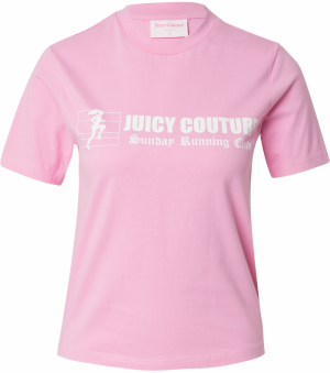 Juicy Couture Tričko 'The Runner'  ružová / biela