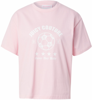Juicy Couture Tričko 'THE ARCHED FOOTBALL'  ružová / biela