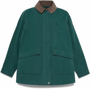 TIMBERLAND Prechodná bunda  čokoládová / smaragdová
