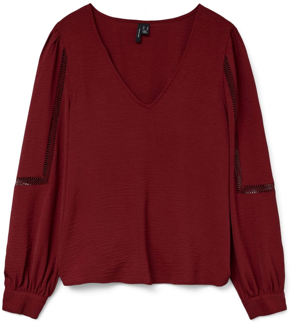 VERO MODA Tričko 'VMALVA'  hrdzavohnedá