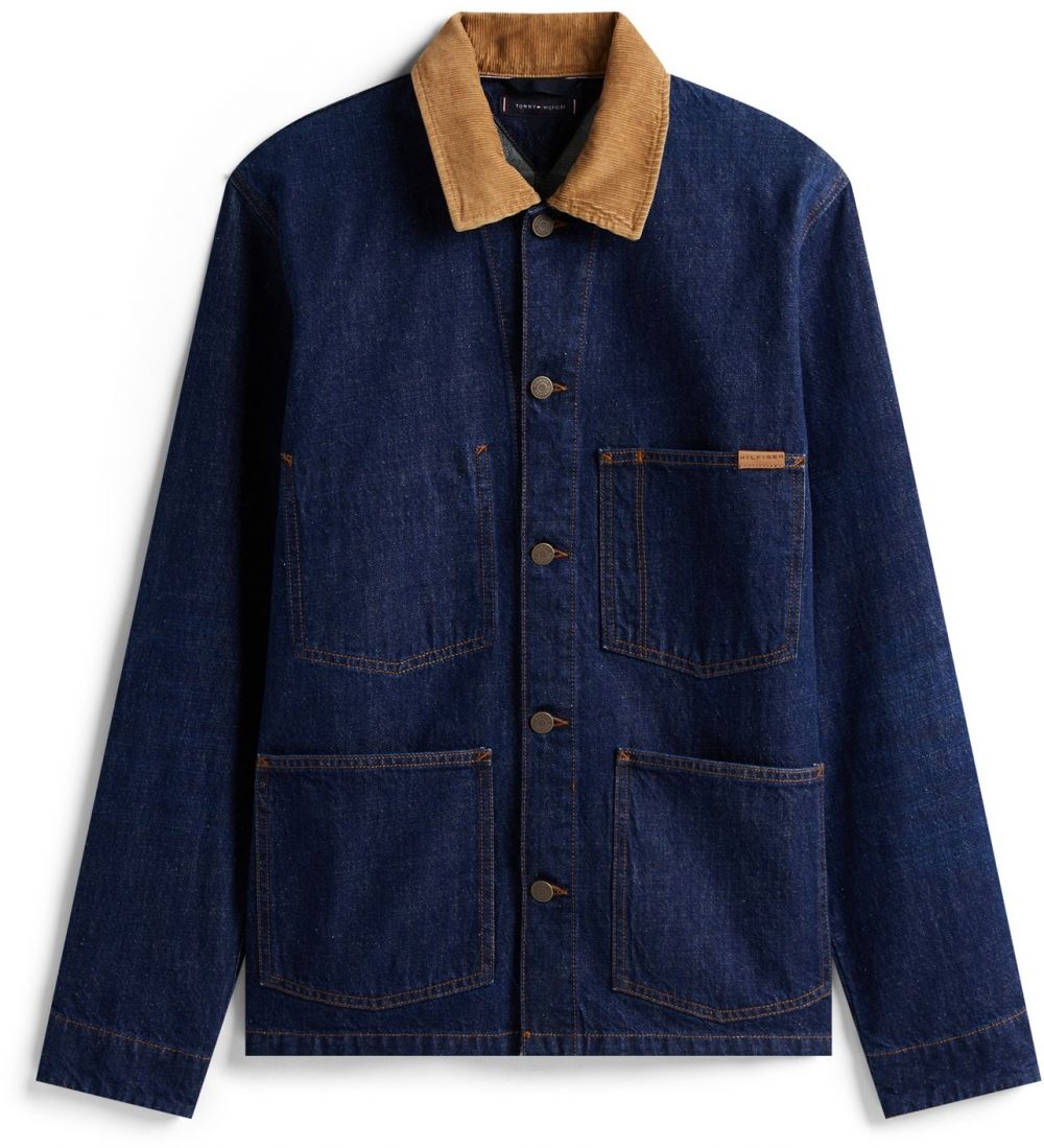 TOMMY HILFIGER Prechodná bunda  modrá denim / hnedá
