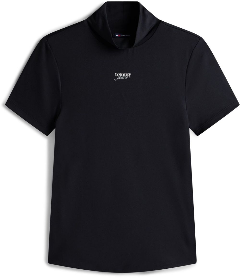 Tommy Jeans Tričko  čierna / strieborná