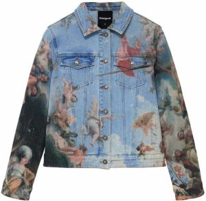 Desigual Prechodná bunda  modrá denim / zmiešané farby
