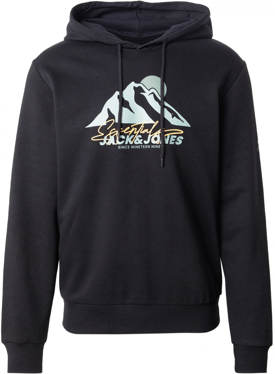 JACK & JONES Mikina 'JJSun'  svetlomodrá / oranžová / čierna