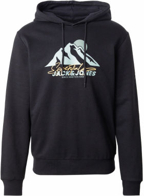 JACK & JONES Mikina 'JJSun'  svetlomodrá / oranžová / čierna